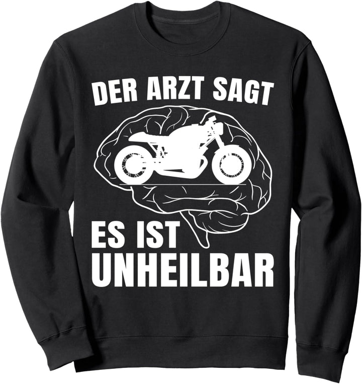 Motorrad Im Kopf Geschenkidee für Biker und Motorsportler Sweatshirt