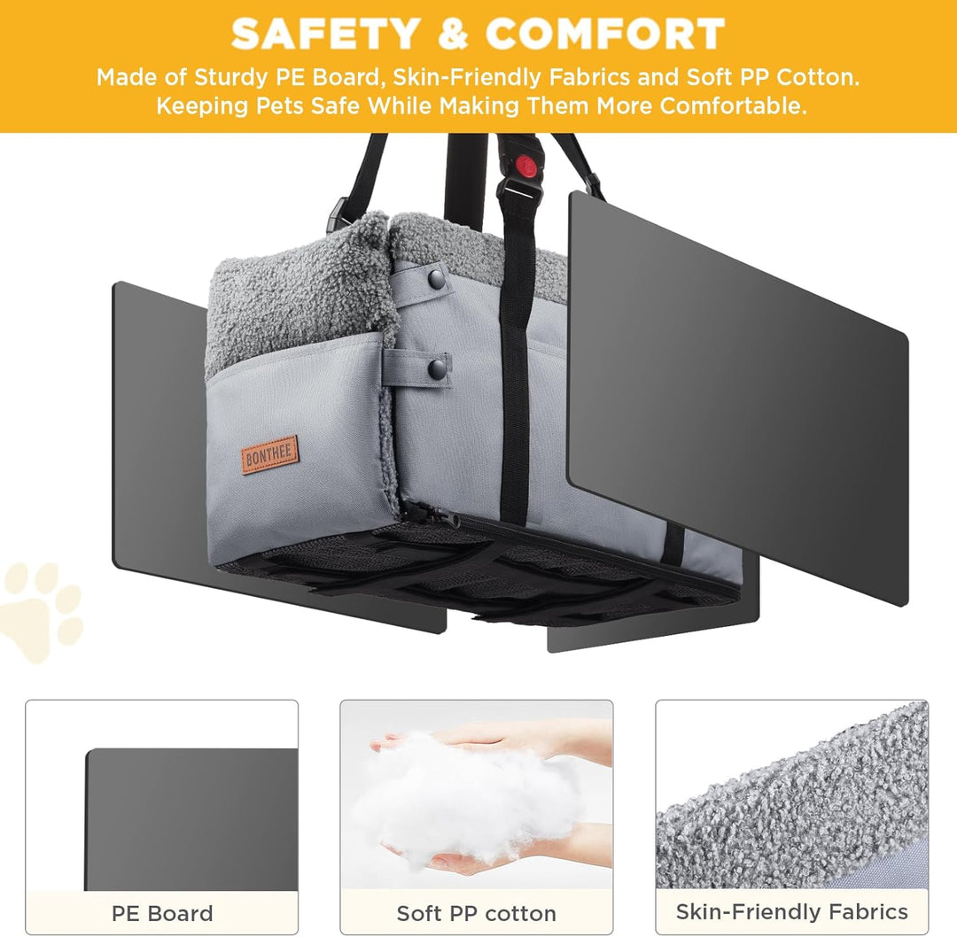 Mittelkonsole Hundeautositz für kleine Hunde bis 9 kg, Grau, 45,7 x 25,4 x 22,9 cm Konsole Grau, Kon