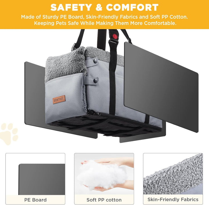 Mittelkonsole Hundeautositz für kleine Hunde bis 9 kg, Grau, 45,7 x 25,4 x 22,9 cm Konsole Grau, Kon