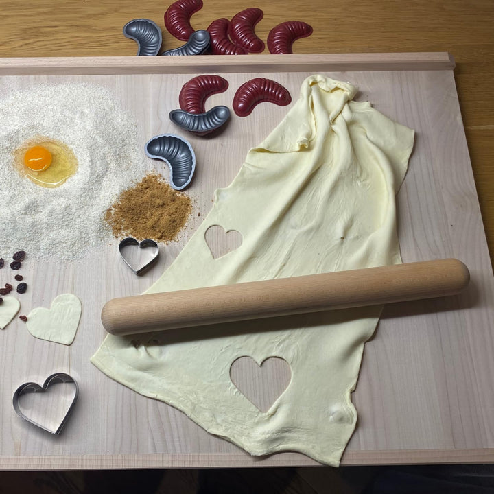 CULIMI Holzbackbrett - Teigbrett Nudelbrett 60x40 cm Brotbretter Holz Küchenutensilien - Holzbrett z