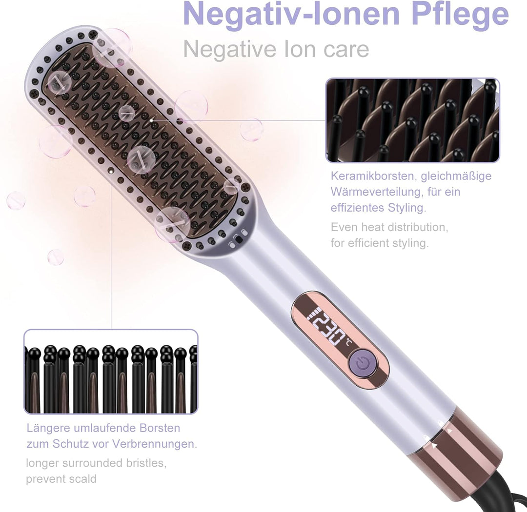 PARWIN PRO BEAUTY 3 In 1 Styling Set, Beinhaltet Glätteisen 25mm -Lockenstab 32mm & GlÄttbÜrste, mit
