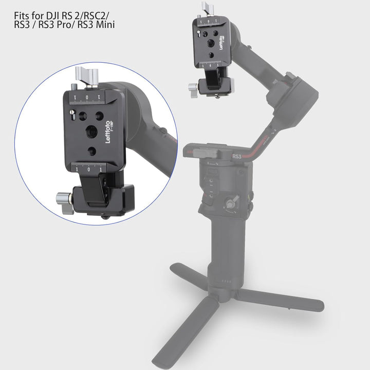 LEFTFOTO Vertikale Halterung Kardanplatte,Vertikale Halterung für DJI Gimbal,Gimbal Clamp für DJI RS