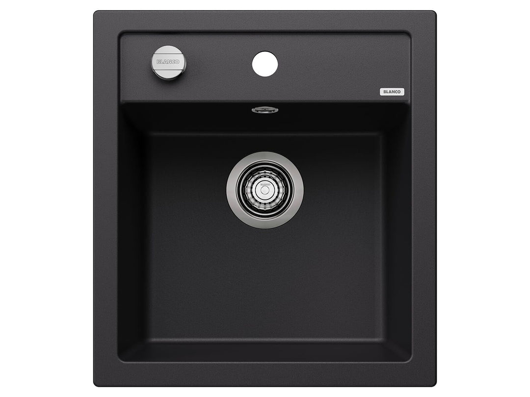 BLANCO DALAGO 45 | SILGRANIT schwarz | Einbauart: Einbau von Oben | mit Ablauffernbedienung | 45er U