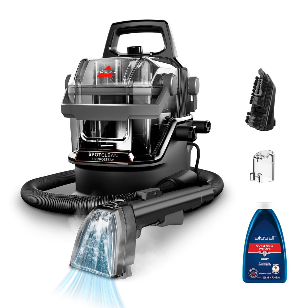BISSELL SpotClean HydroSteam | Fleckenreiniger für Hartnäckige Flecken | Dampft, Schrubbt und Saugt
