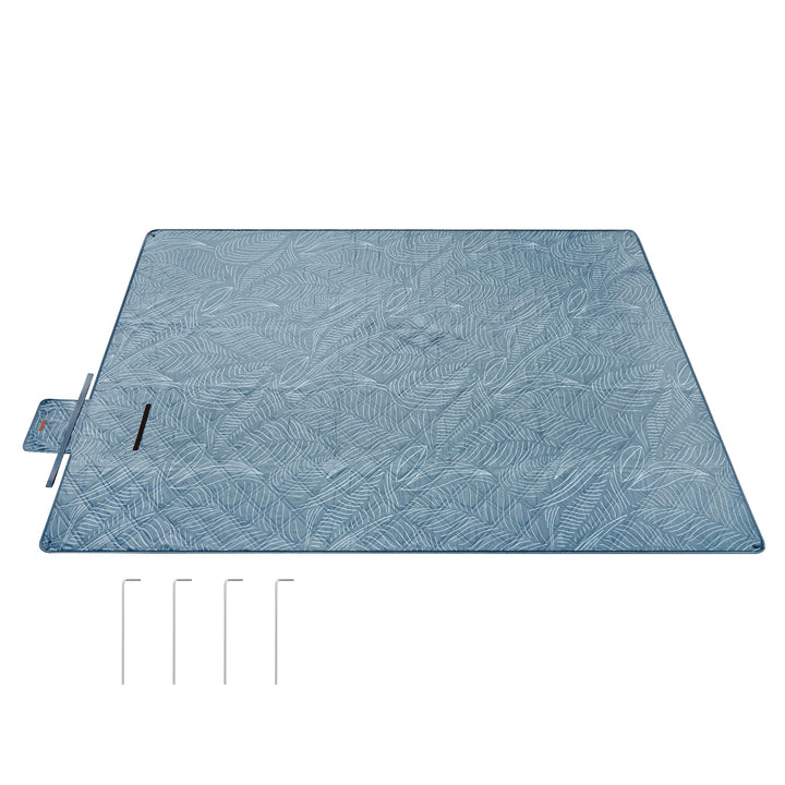SONGMICS Picknickdecke, 300 x 200 cm, mit 4 Erdankern, gross, Campingdecke, für Park, Garten, Strand