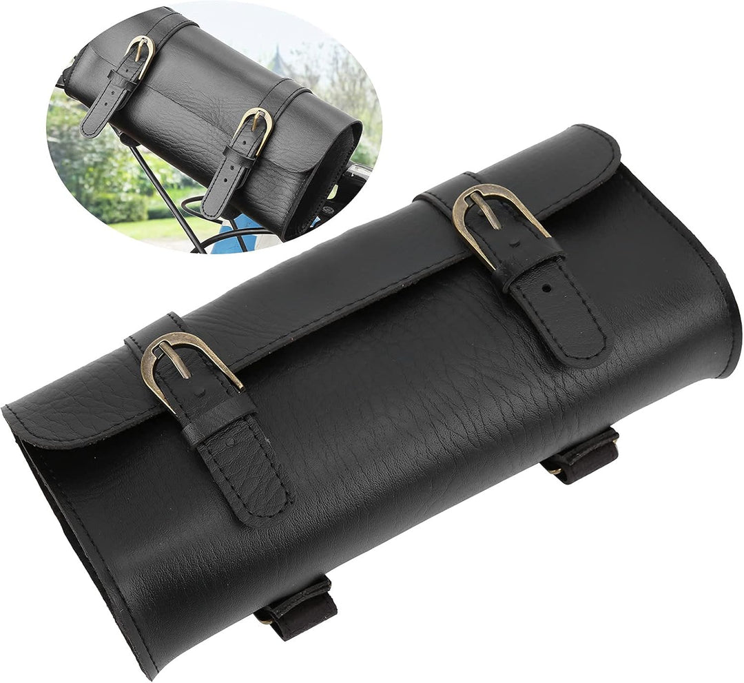 Fahrradtasche, PU Leder Vintage Retro Satteltasche wasserdicht für Radtouristen Pendler Outdoor Aben
