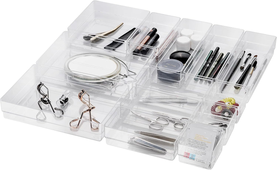 helit H6130002 - Schubladen Organizer the organizer, 13-teilig, transparent, Aufbewahrungsbox