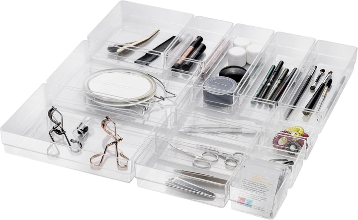 helit H6130002 - Schubladen Organizer the organizer, 13-teilig, transparent, Aufbewahrungsbox