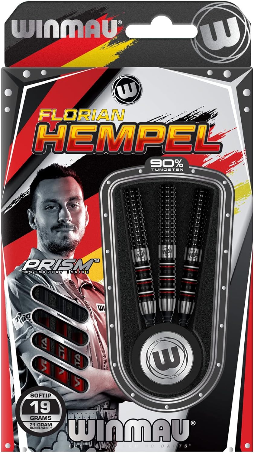WINMAU Soft. FloHempel 21g. NT90% Schwarz 21gr, 21gr