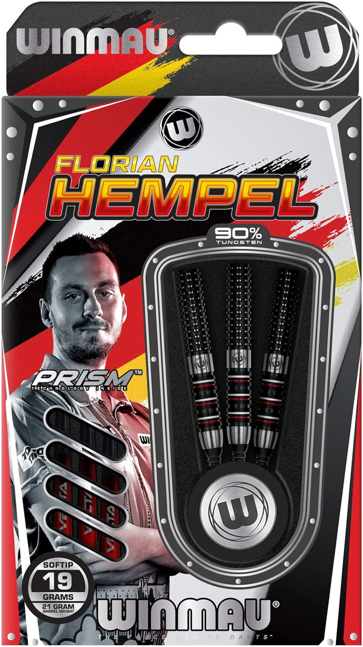 WINMAU Soft. FloHempel 21g. NT90% Schwarz 21gr, 21gr