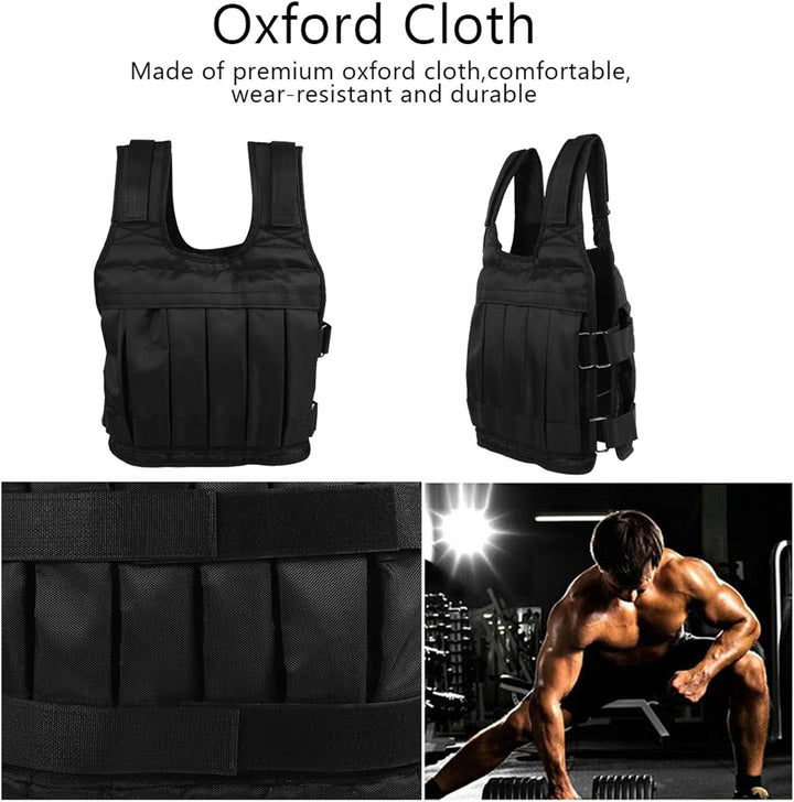Krafttrainingsweste, Trainingsgewichtsweste, Oxford-Stoff, strapazierfähige 50 kg Gewichtsweste, Kra