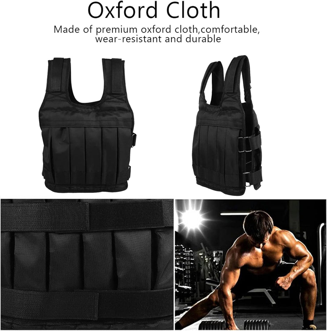 Verstellbare Gewichtsweste, Krafttrainingsweste, 50 Kg, Trainingsjacke, Oxford-Stoff, Stossdämpfung