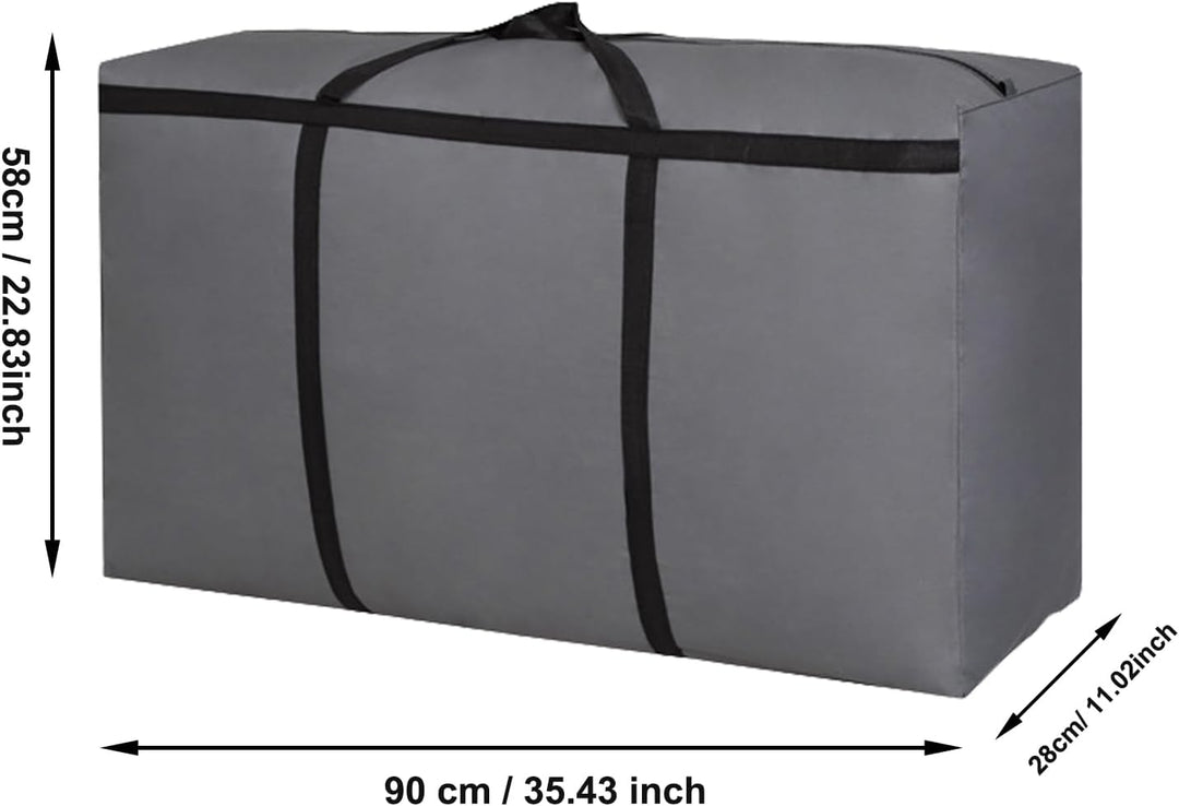 2 Stück 150L Extra Grosse Aufbewahrungstasche, 600D Oxford Heavy-Duty Umzugstaschen mit Reissverschl