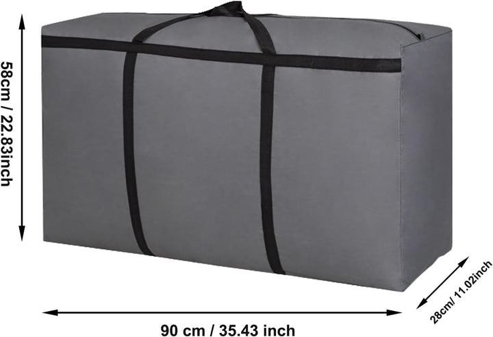 2 Stück 150L Extra Grosse Aufbewahrungstasche, 600D Oxford Heavy-Duty Umzugstaschen mit Reissverschl