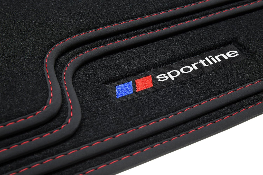 teileplus24 F653 Fussmatten Sportline Design kompatibel mit BMW 3er E90 E91 Touring Limo 2005-2012 B