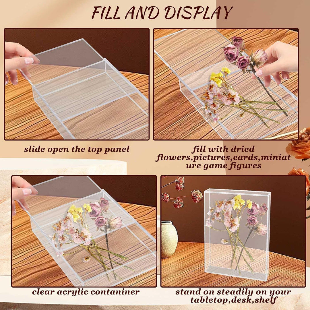2er 3D Bilderrahmen Aus Acryl,3D Bilderrahmen Tiefer Objektrahmen, Transparenter Acryl-Fotorahmen fü