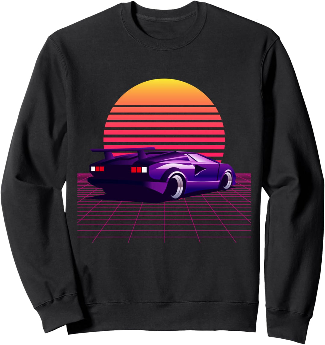 Men's Women's Vintage Retro 80's 90's Cars Graphic Design Sweatshirt