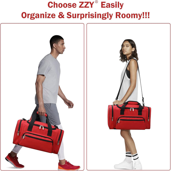 ZZY Sporttasche klein, 25L Gym Tasche, Fitness Tasche Trainingstasche für Weekender Reisetasche (Rot