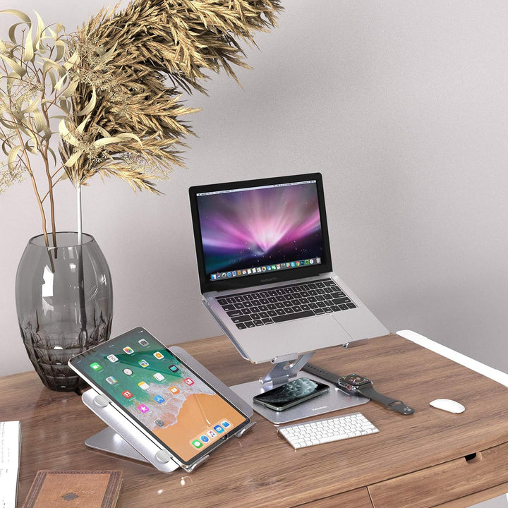 Yanavee Laptop Ständer, Premium Aluminium Laptop Computer Ständer Höhenverstellbar, Ergonomisch Note