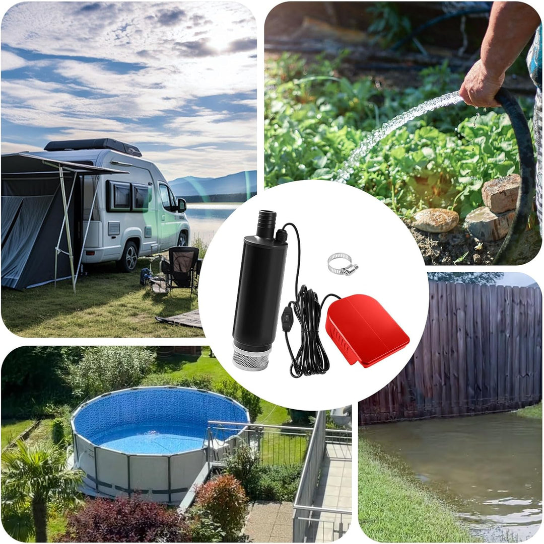 Kabellose Tauchpumpe, kompatibel mit Milwaukee 18-V-Akku, Mini-Wasser-Öl-Pumpenadapter, Dieselöl-Was