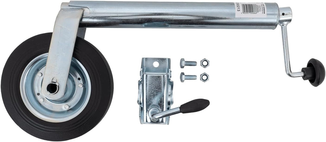 Unitrailer Anhänger Stützrad mit Klemmhalterung LB 48, Stützrad Anhänger für PKW-Anhänger Rohrdurchm
