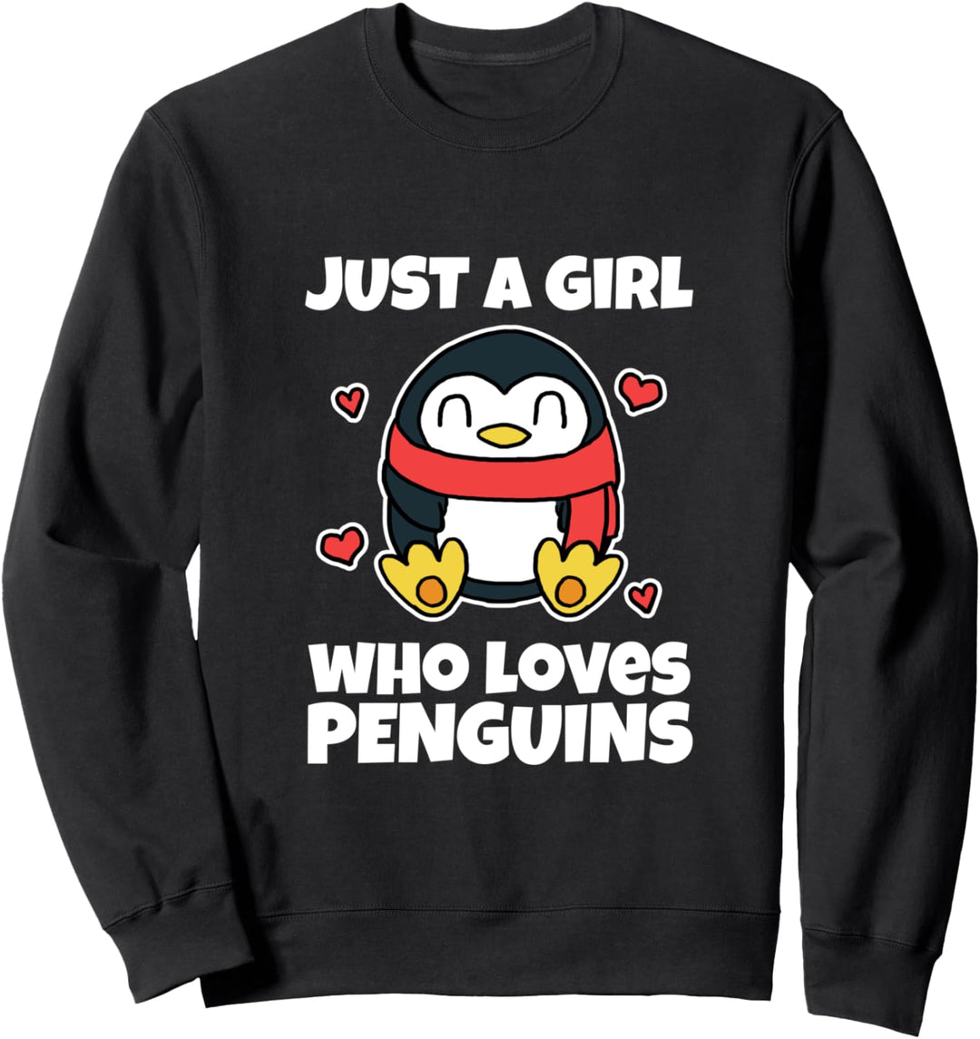 Just A Girl Who Loves Penguins Lustiges Pinguin Kostüm Sweatshirt