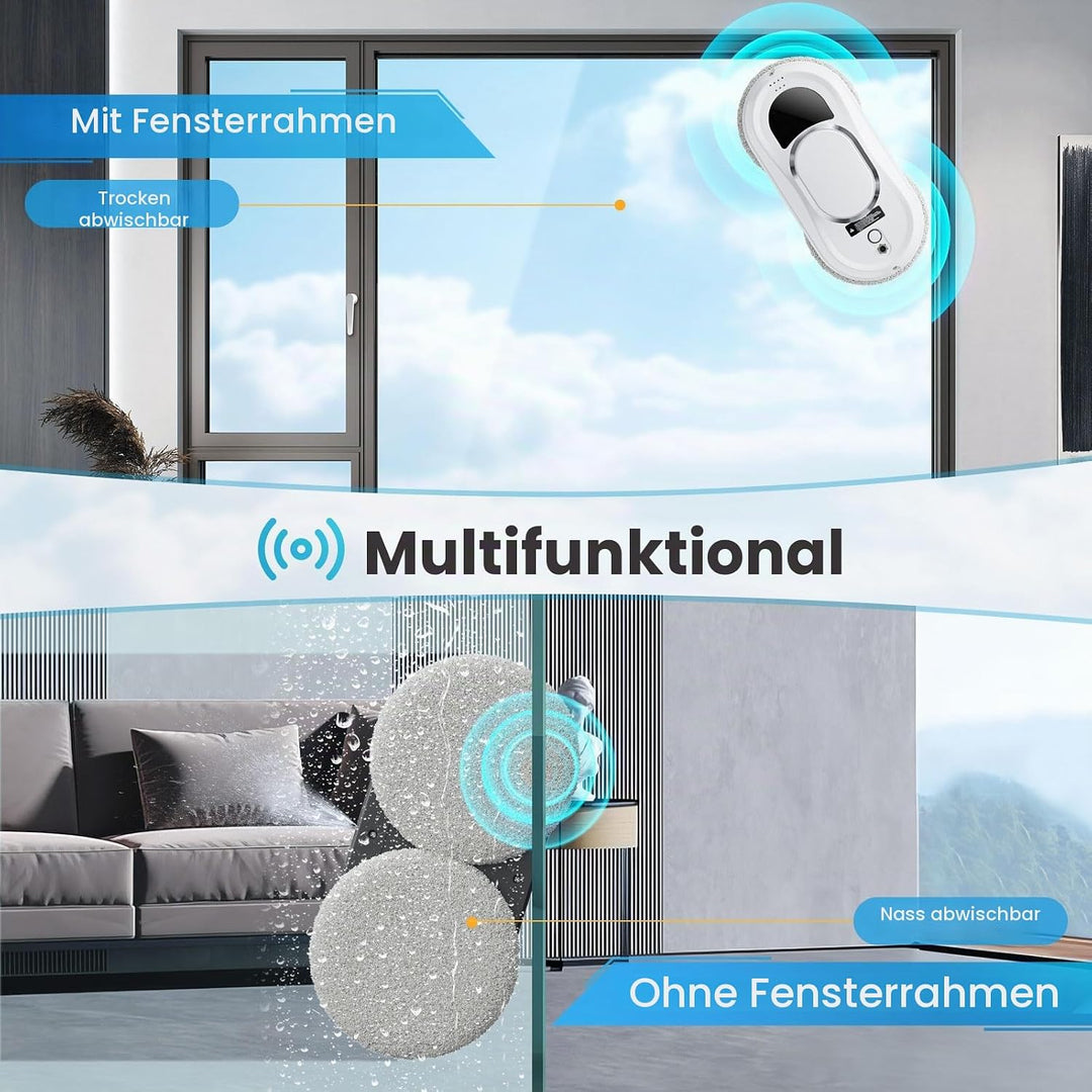 Fensterputzroboter 3000 PA 0.35m/min Saugleistung Glasreinigungsroboter Elektrischer Fensterreiniger