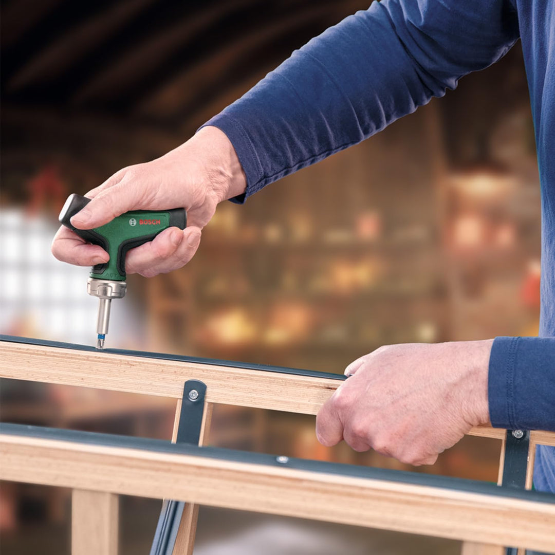 Bosch Handwerkzeug-Adventskalender 2024, 33-teilig (Werkzeug-Set mit Bit-Ratschenschraubendreher T-G