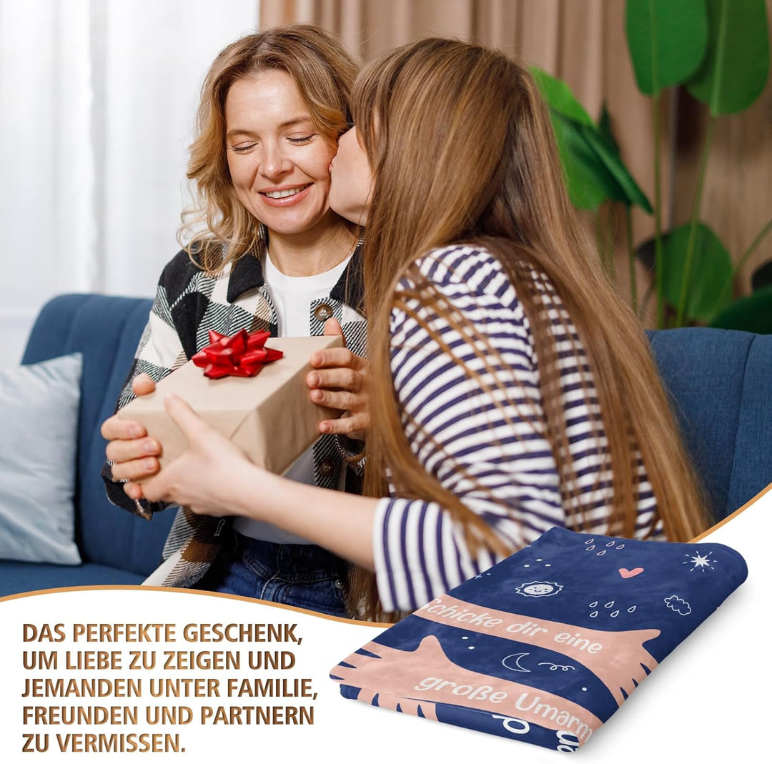 Craftique Gute Besserung Geschenke für Frauen Männer, Grosse Umarmung Kuscheldecke, Aufmunterung Ges