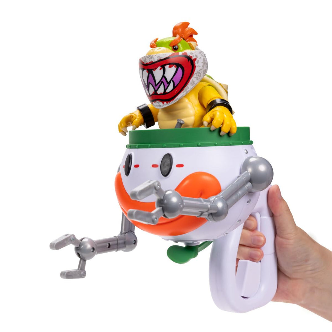 Der Super Mario Galaxy Movie – 13 cm grosse Bowser Jr.-Figur mit Clownauto, Pinsel und Wasser-Enthül