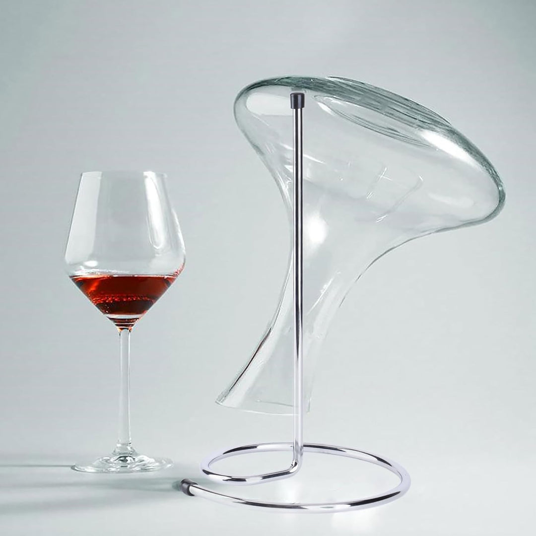 Wein-Dekanter-Trockenständer, Dekanter-Trockenständer, Edelstahl-Dekanterhalter mit Gummibeschichtet
