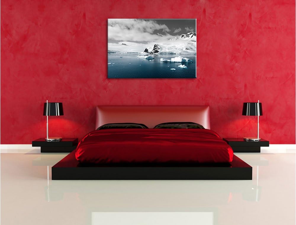 Pixxprint Winterlandschaft in der Antarktis als Leinwandbild/Grösse: 100x70 / Wandbild/Kunstdruck/fe