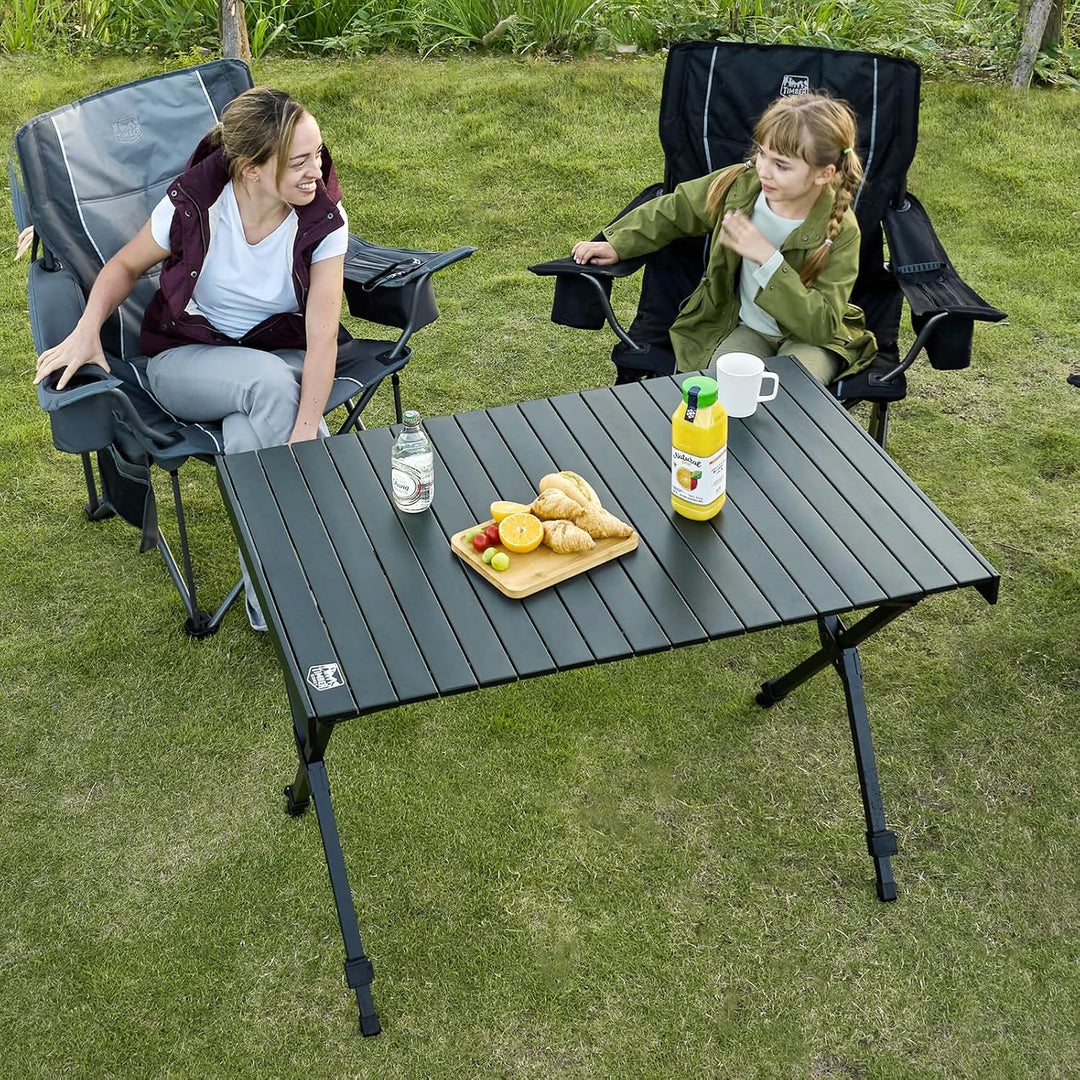 TIMBER RIDGE Campingtisch Klappbar Höhenverstellbar Klapptisch Camping Falttisch Tragbar Aluminium m