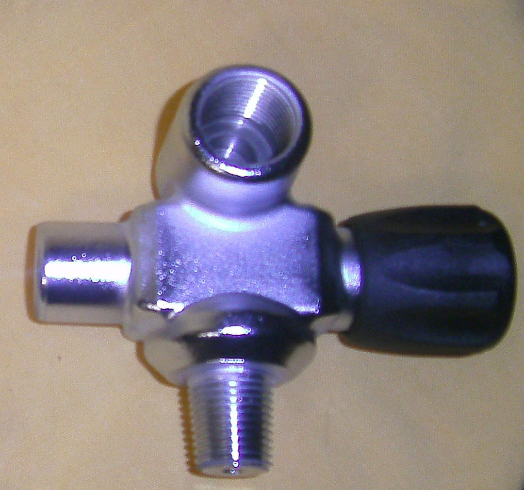 HTD Monoventil Druckluft 300bar rechts, Flaschenhalsgewinde kleinkon