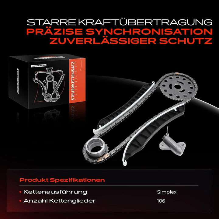 Frankberg Steuerkettensatz Kompatibel mit C-Klasse Vito X-Trail Vivaro Megane CC Megane III IV Scéni