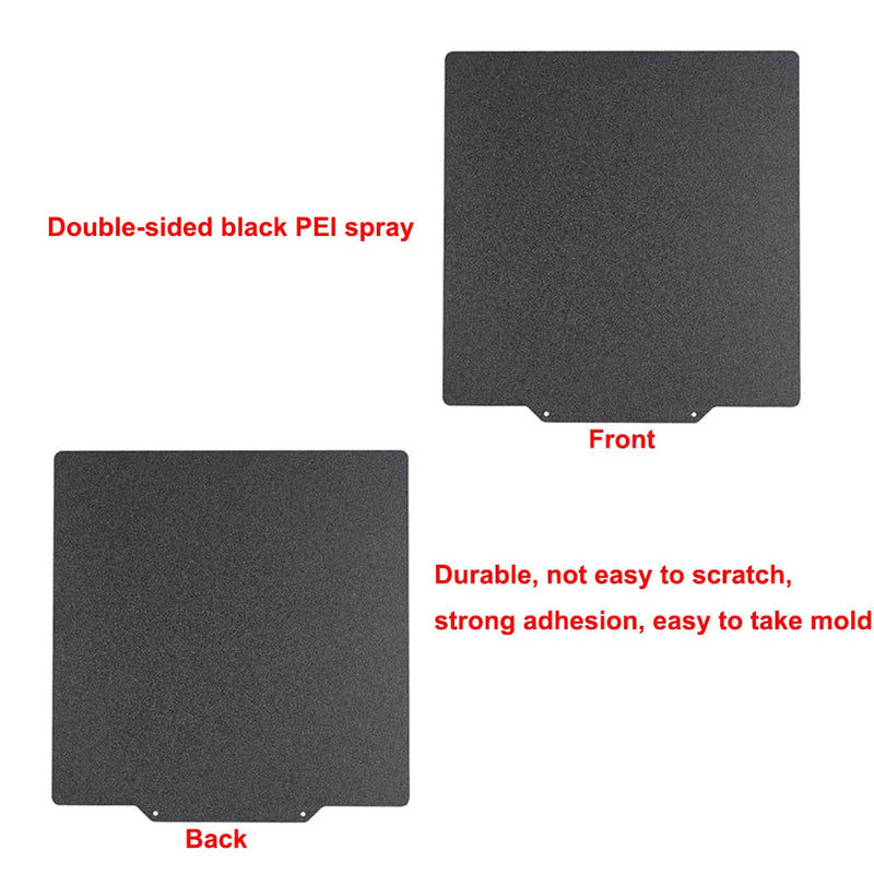 Cavabien 3D Printer Double Sided Black PEI Panel Kit Magnetic Bed Construction Surface for Anycubic