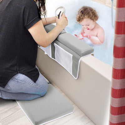 Knieschoner Ellenbogenstütze, Baby Badekniebank mit Ellenbogenauflage Set für Grosse Badewanne mit S