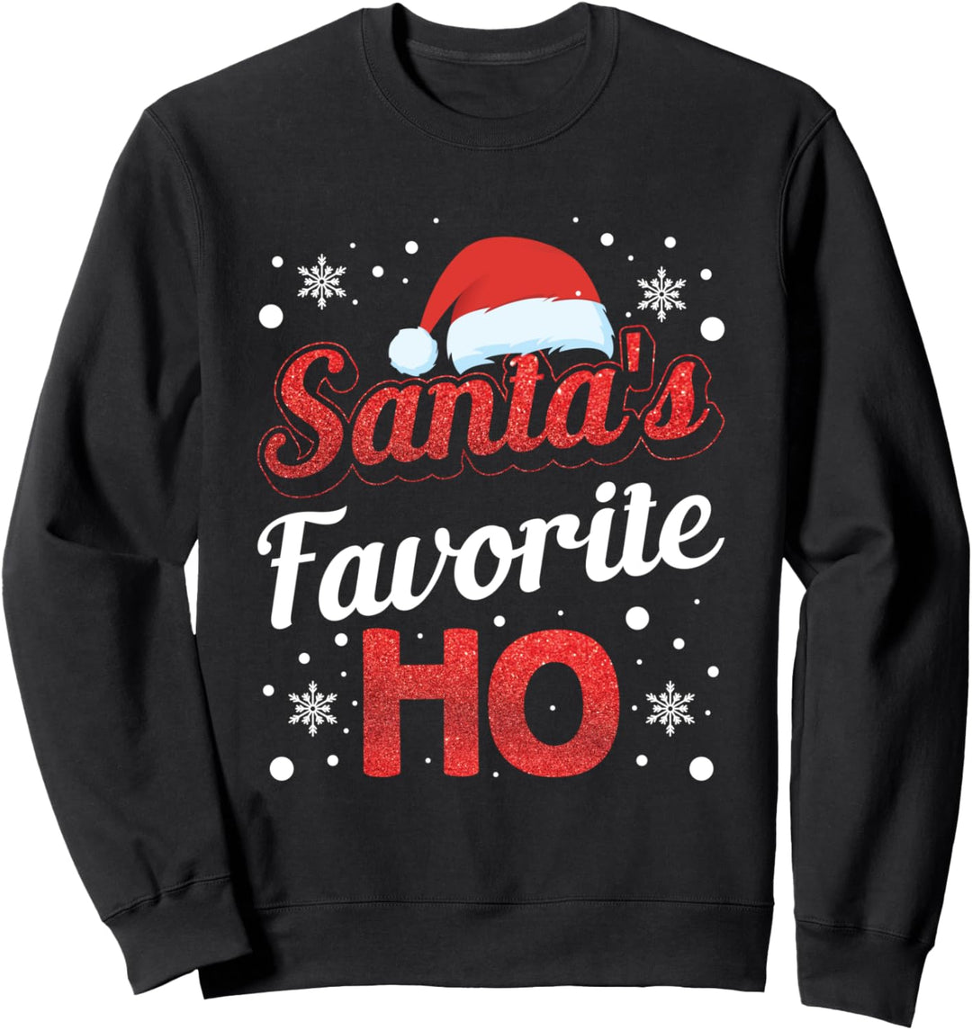 Lustige Santa Santa's Favorite Ho Paar Weihnachts Geschenk Sweatshirt