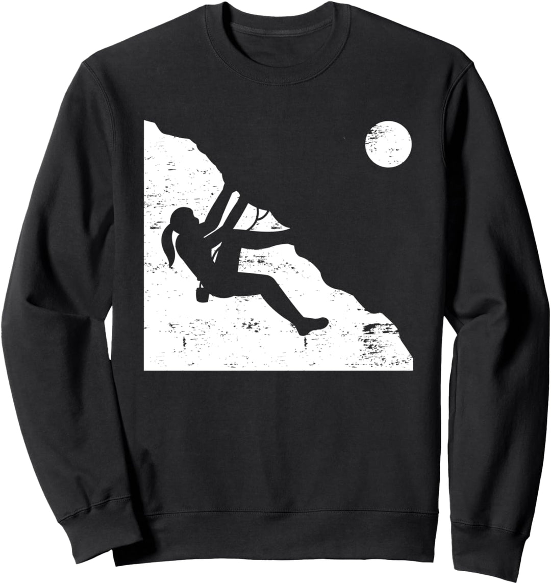 Klettern Bergsteigen Bouldern Kletterer Himmel Sweatshirt