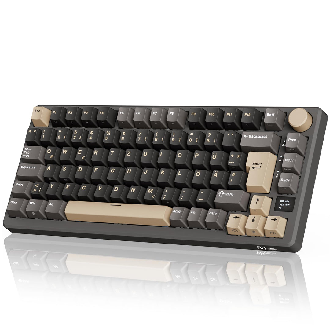 RK ROYAL KLUDGE M75 Gaming Tastatur kabellos 75% Prozent TKL Mechanische Tastatur RGB 2,4 GHz Wirele