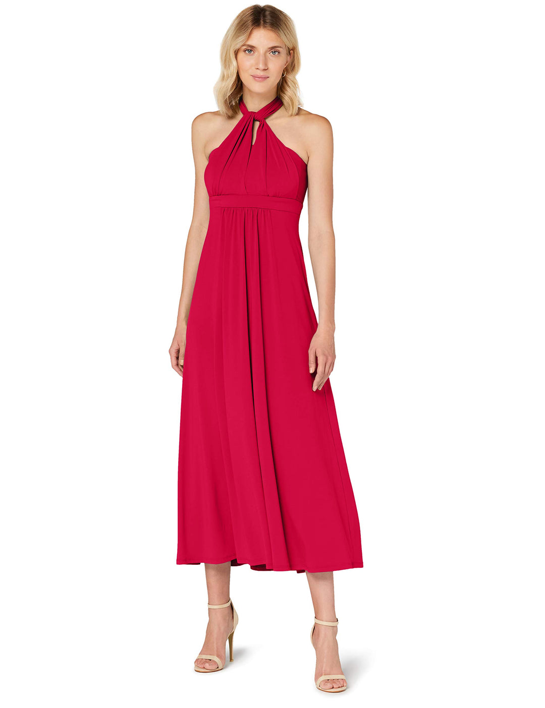 Truth & Fable Damen Maxi A-Linien-Kleid 36 Dunkelrot, 36 Dunkelrot