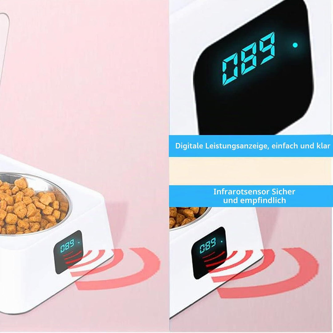 Katzenfutter Automat, Futterautomat Katze Automatisch Katze Futternapf mit Sensor Automatischer Futt