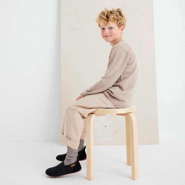 Bisgaard Unisex Kinder Sailor Wool Niedrige Hausschuhe 28 EU Antrachite, 28 EU Antrachite