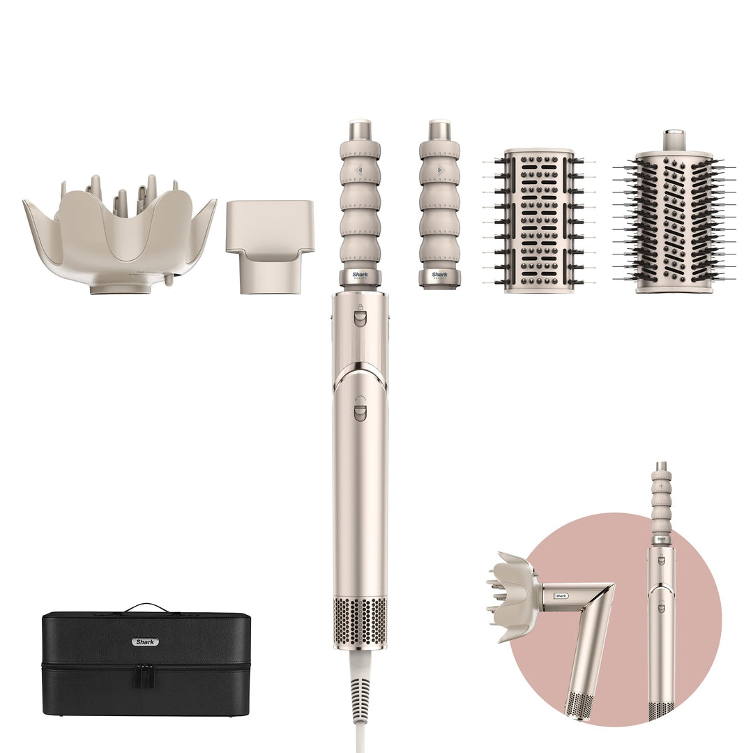 Shark FlexStyle 5-in-1 Luftstyler & Haartrockner, Auto-Wrap-Lockenaufsatz, Paddle-Bürste, Ovalbürste