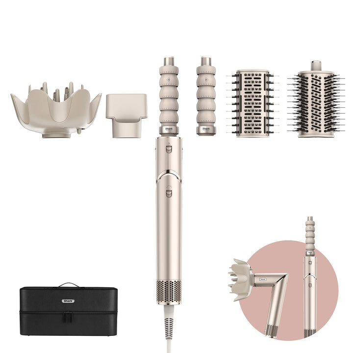 Shark FlexStyle 5-in-1 Luftstyler & Haartrockner, Auto-Wrap-Lockenaufsatz, Paddle-Bürste, Ovalbürste