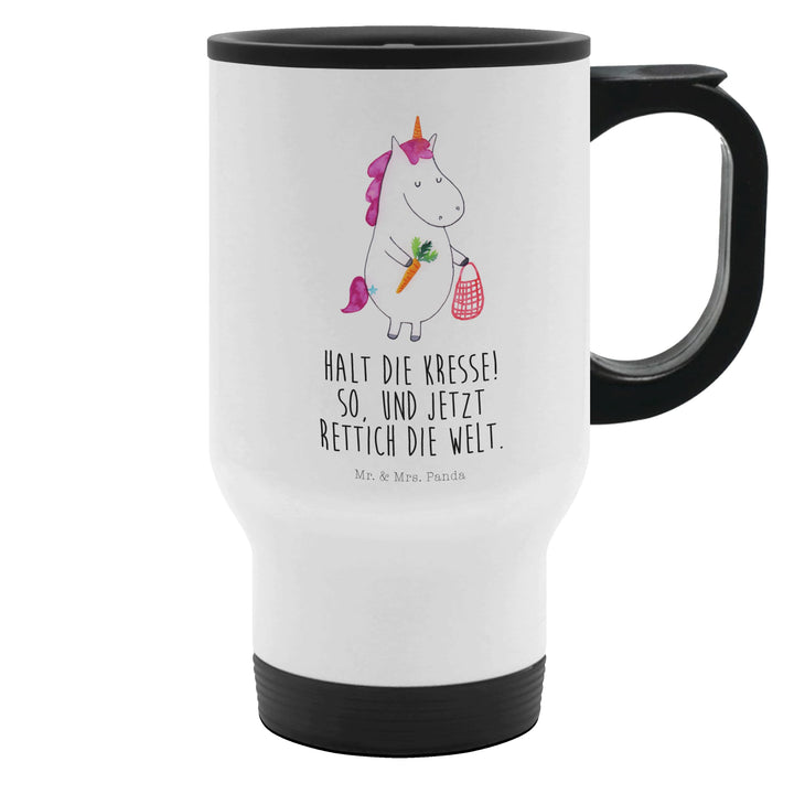 Mr. &amp; Mrs. Panda Thermobecher Einhorn Gemüse - Geschenk, Biomarkt, Einhorn Deko, Kaffeebecher, Therm