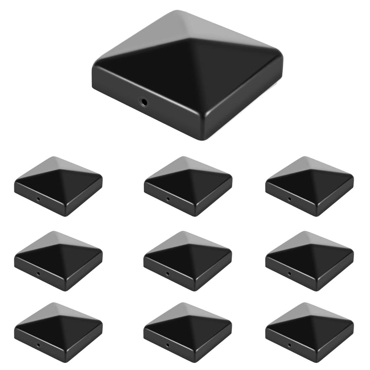 Sonnewelt Pfostenkappe, 10 Stück, 91mm*91mm Pfostenkappen Zaunkappe Abdeckkappe, mit Schrauben, Pfah