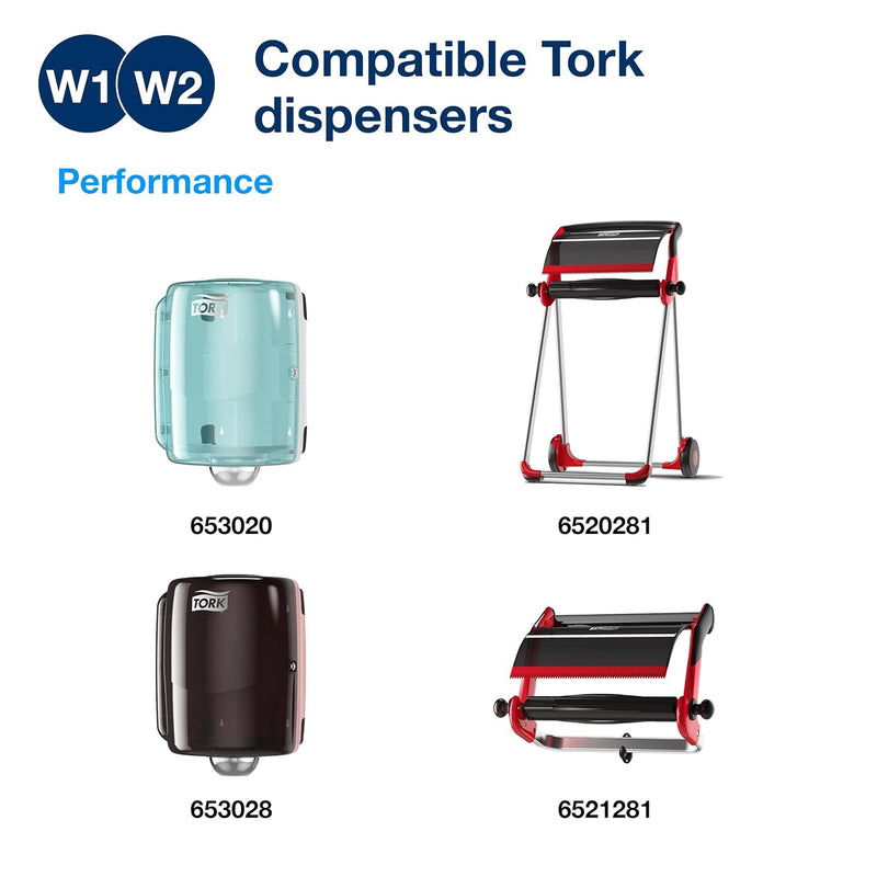 Tork 570137 Extra Starke Industrie Reinigungstücher für W1 Bodenständer/Wandhalter-, W2 Innenabrollu