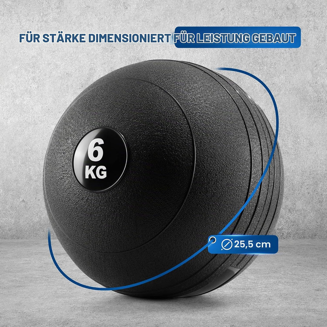 Yes4All Slam Ball - Smooth - KGs - 6KG, Schwarz