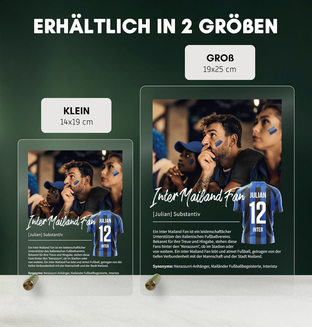 Inter Geschenk personalisiert - Acryl Geschenk - Definition: Inter Fan - Inter Fanartikel, Inter Fan